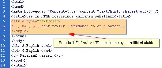Cssin Html İ&ccedil;erisinde Kullanım Şekilleri, Puseduo Class &Ouml;rnekleri