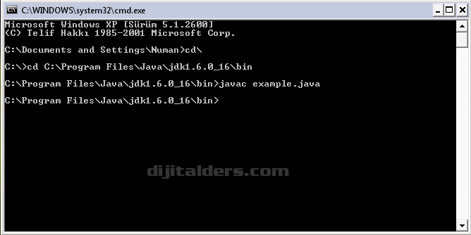 Java İle İlk Program Kodunun &Ccedil;alıştırılması